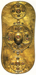 A full length image of the Battersea shield
